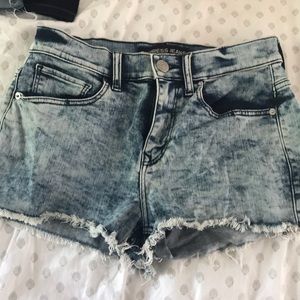 Washed jeans shorts